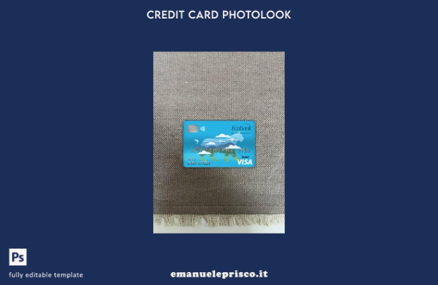 modello frontale photolook con carta di debito visto ecobank repubblica centrafr